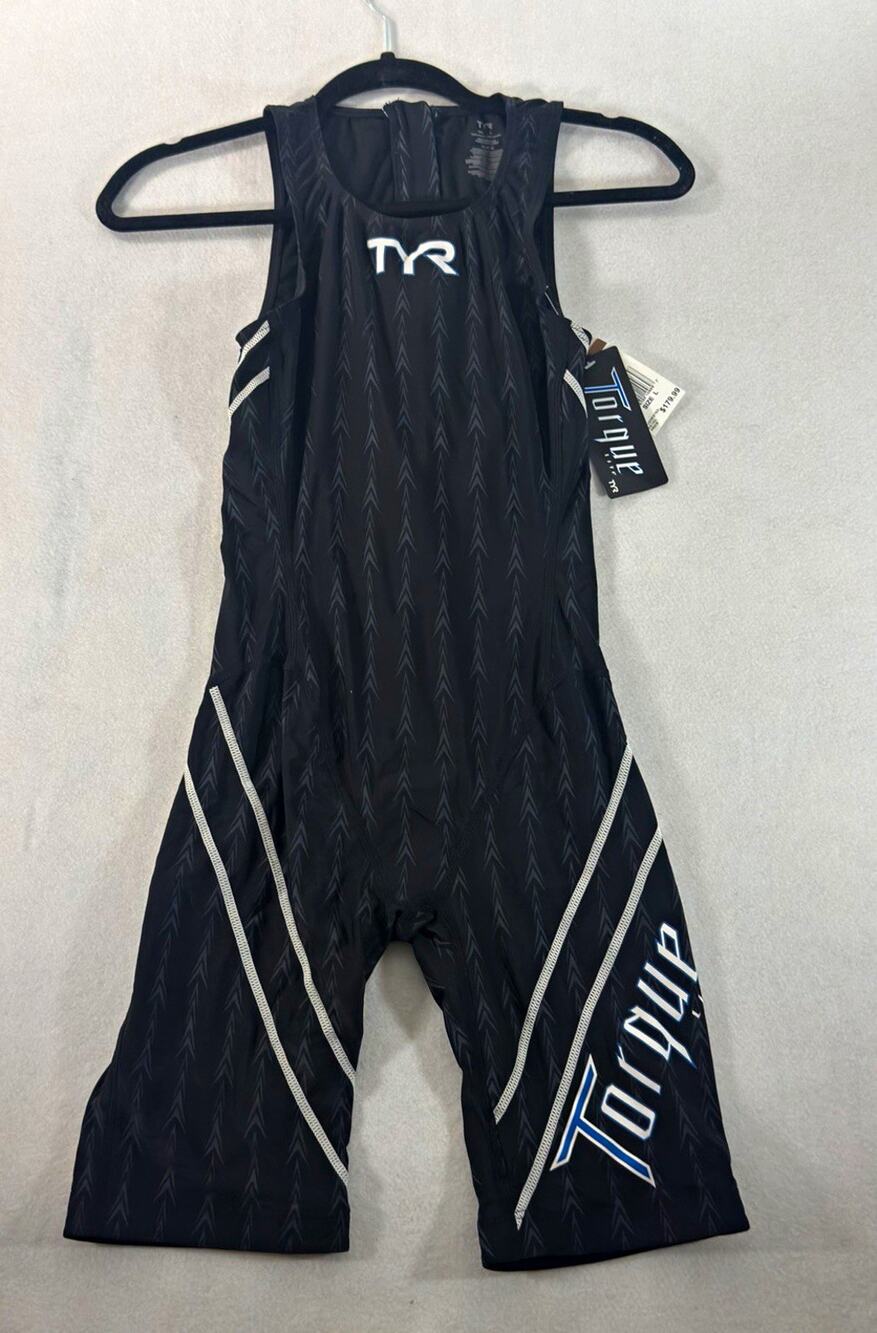 TYR Torque Lite Black Swimskin Racing Suit Size L NWT